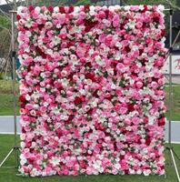 Mur de fleurs artificielles en soie enroulable pour Noël et Halloween - Décoration murale intérieure la plus vendue