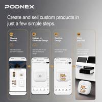 Imprimante à plat UV automatique PodNEX DX7 A3 pour l'impression personnalisée de coques de téléphone et de housses de mobile