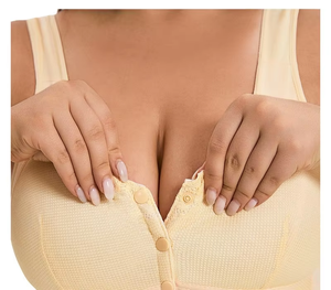 2026 New Comfortable Plus Size Wireless Front Closure Bra Push Up Lace Silk Cotton Lingerie for Large Busts Women