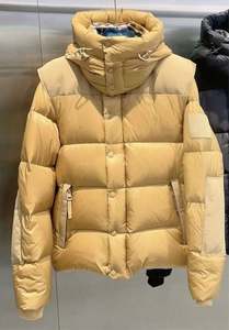 Veste d'hiver pour homme imperméable grande taille décontractée avec fermeture éclair, haute qualité, manches amovibles blanches - Product Image 2