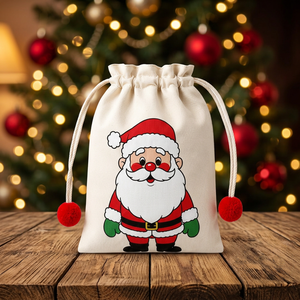 Superior Quality <b>Christmas</b> Santa Drawstring <b>Bag</b> with Custom Printed Holiday <b>Gift</b> <b>Bag</b> for <b>Christmas</b> Party Favor Decoration Use - Product Image 1