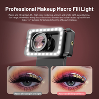 5X LED Magnifying Lamp / Mirror for HD 15X Glass Macro Lens with LED Fill Light Manual Focus for Mobile Phone Photography