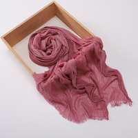 Nouveau Foulard Châle Femme 2026 en Rayonne Douce, Bordure Chaîne Dorée, Franges à Effet Froissé Naturel, Vente en Gros