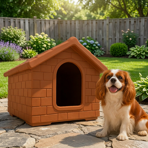 TEKCNOPLAST SRL Modèle CUSTE Taille S (43x50x41H Cm) Maison pour chien ultra-résistante en HDPE, pour toutes les saisons, construction de jardin, fabriqué en Italie - Product Image 3