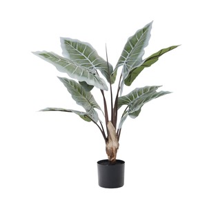Plante artificielle en pot Taro Arc-en-ciel Dream Castle, grande plante d'intérieur, décoration de salon, verdure au sol - Product Image 5