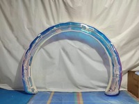 Arche d'entrée gonflable en PVC pour décoration extérieure, présentoir de fête et d'événement, arche réfléchissante gonflable transparente