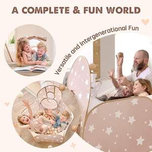 MaiBeiBi 5-en-1 Tente de jeu intérieure pour enfants <span class=keywords><strong>Tunnel</strong></span> de jeu et fosse à balles pour les tout-petits Tentes de terrain de jeu intérieures pliables <span class=keywords><strong>Pop</strong></span> <span class=keywords><strong>Up</strong></span> Playhouse Tentes - Product Image 6