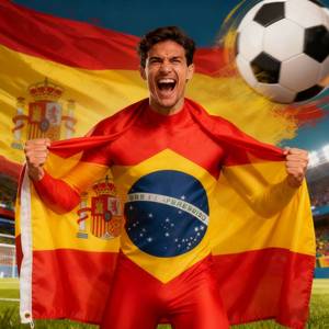 Capa con Bandera <span class=keywords><strong>Española</strong></span> para Fanáticos del Fútbol, Estilo Pancarta Impresa Digitalmente, Diseño Union Jack, <span class=keywords><strong>5</strong></span> x 3 Pies, Precio Accesible - Product Image 1