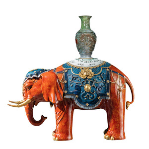 Copper Art Workshop Auspicious <b>Elephant</b> Bronze Craft Feng Shui <b>Decoration</b> For Living Room And Hotel Lobby - Product Image 2