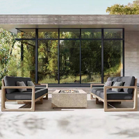 Mobilier d'extérieur imperméable tout temps de Style nordique Villa ensemble pastoral canapé en teck de Patio canapé de jardin de cour personnalisé haut de gamme