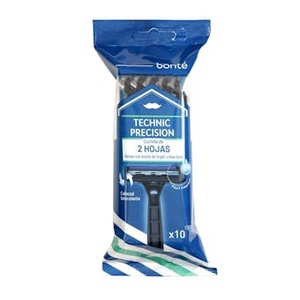 มีดโกนหนวดแบบใช้แล้วทิ้ง Technic Precision, 2 ใบมีด, ยี่ห้อ Bont, 10 ชิ้น - Product Image 1