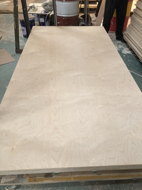 Birch Plywood Plate 18mm (3/4 Inch) ENF UV Prefinished 2-Sided BB Grade Laminated E0/E1 Glue for Certified for Furniture