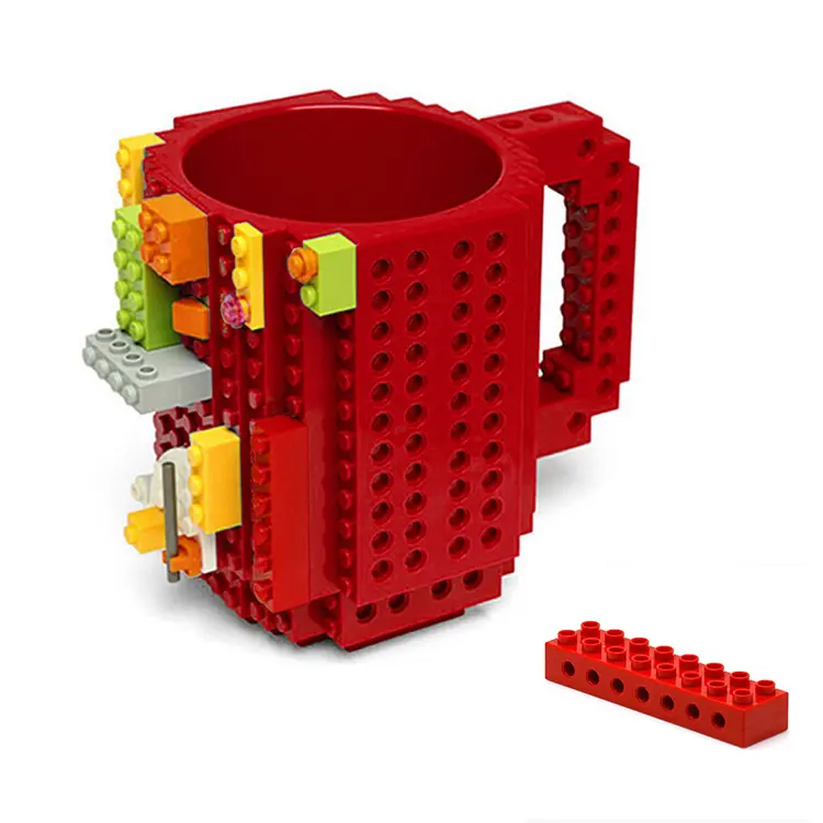 2024 nuovo Design prodotti di vendita calda eco-friendly accessori per la casa Creative Brick boccs Build-on tazze di acqua da caffè per i bambini
