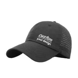Cappello da Baseball Personalizzato Regolabile all'Ingrosso, Cappello Trucker Snapback con Visiera Piatta, Cappello Perforato al Laser, Possibilità di Aggiungere il Tuo Logo - Product Image 4
