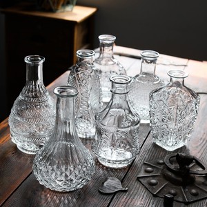Jarrón <span class=keywords><strong>Madrid</strong></span>, Botella de Vidrio Grande con Patrón en Relieve, <span class=keywords><strong>Boca</strong></span> Estrecha, Arreglo Floral, Decoración de Mesa de Salón, Estilo Zen Asiático - Product Image 1