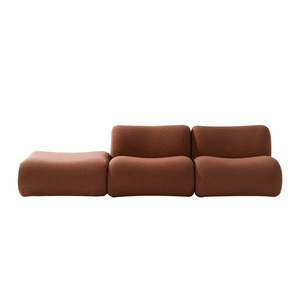 Sofá Italiano Minimalista en Forma de S, Sofá Curvo en Forma de L con Relleno de Espuma para Sala de Estar, Recepción - Product Image 5