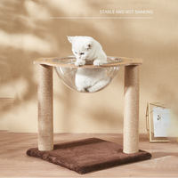 Arbre à chat durable avec griffoir, panneau de couchage pour chat, jouet pour animaux de compagnie, adapté aux chatons d'intérieur