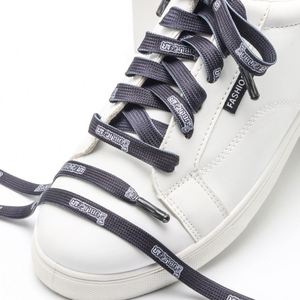 Lacets de chaussures en gros, lacets plats en polyester de longueur sportive, lacets de baskets personnalisés avec logo imprimé - Product Image 2