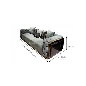 Mobilier Moderne de Luxe Haut de Gamme au Design Italien Confortable, Ensemble de Canapés Modulables 1+1+2+4 Places pour Salon, Hôtel et Villa - Product Image 6