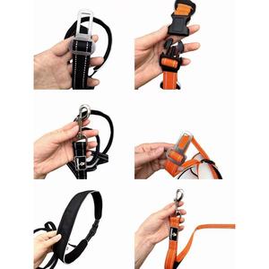 Laisse pour chien Heelipet en nylon, grande taille, élastique, extensible, réfléchissante, pour la marche et la course, avec boucle de sécurité pour voiture - Product Image 2