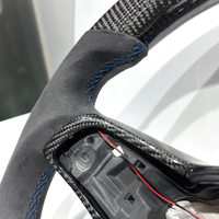 Direktvertrieb Schwarzes Carbon-Faser-LED-Wildleder-Lenkrad Passend für Volkswagen MK7 MK3 MK5 MK6 GTI GOLF Jetta CC Polo