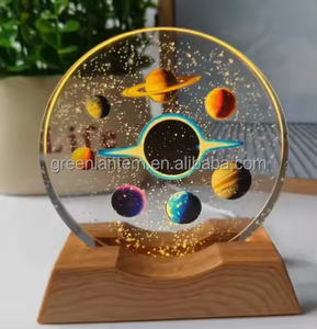 Customizable USB Wooden LED Night <strong>Light</strong> Creative Smart Home Lamp for Kids Personalized Gift with UV Base Dropshipping Wholesale - Product Image 2