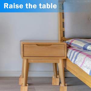 Elevadores de Muebles Rústicos Hechos a Mano de Madera de Pino, Elevadores Resistentes para Camas, Sofás y Escritorios, Juego de Elevadores de Patas de Estilo Folclórico Pulido, 4 Piezas Similares - Product Image 5