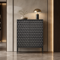 Meuble de rangement moderne de luxe en bois massif, buffet à 2 portes, grande capacité, pour salon et salle à manger