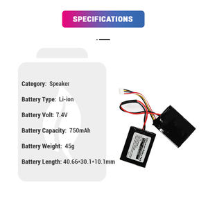 Beats Pill 2.0 Haut-parleur Li-ion 7.4v 750mAh J272/ICP092941SH Batterie au <span class=keywords><strong>lithium</strong></span>-ion de remplacement rechargeable - Product Image 2