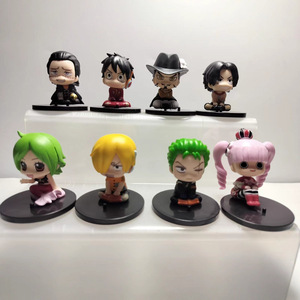 Ensemble de figurines d'action en gros, 8 pièces, figurines d'anime mignonnes, <span class=keywords><strong>Luffy</strong></span>, <span class=keywords><strong>Ace</strong></span>, <span class=keywords><strong>Sabo</strong></span>, Zoro, figurines d'action d'anime, modèle de jouet - Product Image 4