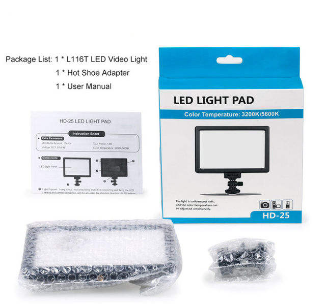 Hongdak High Quality 112PCS Bulbs 3200K-5600K Dimmable Photography Camera LED Video Panel Light With Bright Soft