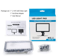 Panneau Lumineux Vidéo LED Hongdak de Haute Qualité, 112 Ampoules, 3200K-5600K, Intensité Variable, Pour Photographie et Caméra, Avec Lumière Brillante et Douce