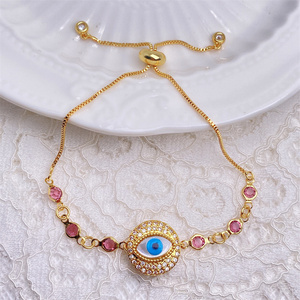Pulsera <span class=keywords><strong>de</strong></span> Lujo Turca con Ojo Turco Azul, Amuleto <span class=keywords><strong>de</strong></span> Protección <span class=keywords><strong>de</strong></span> la Suerte, Cadena <span class=keywords><strong>de</strong></span> Eslabones <span class=keywords><strong>de</strong></span> Cristal CZ, Hecha a Mano, Regalo <span class=keywords><strong>de</strong></span> Aniversario <span class=keywords><strong>para</strong></span> Ella - Product Image 5
