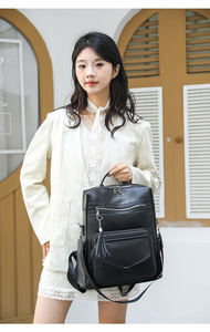 High Quality Women <b>Backpack</b> Purse Fashion Pu Leather <b>Large</b> Designer Travel Bag Ladies Shoulder Bags - Product Image 6