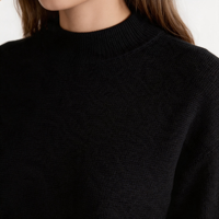Pull court à col montant pour femme de haute qualité, style minimaliste, en maille douce, coupe ample, idéal printemps-automne