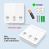 Interrupteur de rideau intelligent Wifi RF433, commande vocale, compatible Google Home Alexa, pour interrupteur à enrouleur intelligent, norme européenne