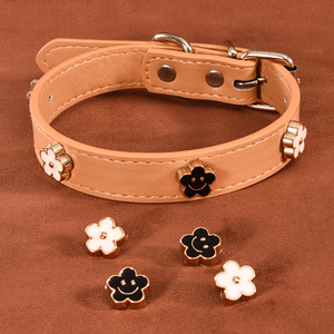 Pet <b>Collar</b> Punk Style PU Leather Adjustable For Small Medium <b>Large</b> <b>Dogs</b> Monochrome Pattern XQ193 - Product Image 1
