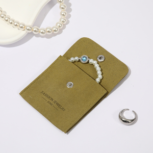 Custom Printed Microfiber Jewelry Pouch with Snap Luxury Packaging Bag for Jewelry Gifts &amp; Retail - Product Image 6