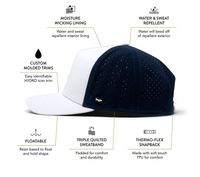 Custom Embroidery Rubber logo 5 Panel Polyester Water Resistant Hat Two Tone Snap Back a Frame Baseball Cap for Men&women