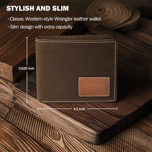 Retro Style Tri Fold <b>Wallet</b> With Airtag Pocket Multi Card Slots Anti Theft <b>Men's</b> <b>Wallet</b> Dark Brown <b>Small</b> Size - Product Image 4