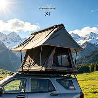 Schlankes 18cm Ultra-Dünnes Hartschalen-Dachzelt 75kg Ultraleicht 2-Personen Schnellöffnungs-Wasserdichtes UV50+ Zelt