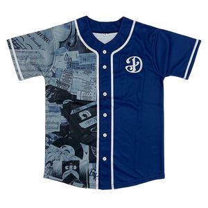 Camisetas de Béisbol Unisex de Alta Calidad, Camisas con Botones, Uniformes Deportivos, Tops de Moda Urbana, Spandex/Poliéster Anti-UV Plus - Product Image 2