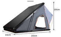 Tenda Atap Mobil Segitiga Aluminium Keras Anti Air OEM Promo 2026 untuk Mobil 4X4 Off-Road, Berkemah di Luar Ruangan, Tenda Atap
