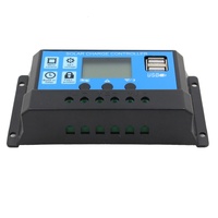 Controlador de Carga Solar Automático PWM de 10A 12/24V con Pantalla LCD y Control de Temporizador de Luz para Sistema de Panel Solar RBL-10A, en Stock