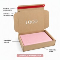 Boîtes en carton ondulé en papier kraft personnalisées pour l'emballage d'ordinateurs, laminage brillant, matériaux recyclés, fermeture magnétique, envoi postal