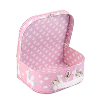 Offre Spéciale emballage personnalisé conception licorne cadeau boîte rose jouet valise décoration papier valise pour enfants