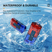 Luz Estroboscópica LED Roja-Azul de Hombro, 80Hz, 150-300mAh Recargable, con Clip, Lámpara de Advertencia para Seguridad Vial y Patrullaje