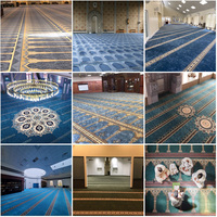 Moquette sur mesure pour mosquées et tapis commerciaux tuftés, tapis de prière musulman Wilton en nylon, moquette mur à mur pour mosquée