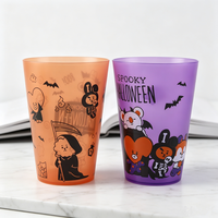 Gobelet à boire de 12oz Gobelets en plastique colorés Gobelet lavable au lave-vaisselle pour enfants et tout-petits Gobelets en plastique réutilisables