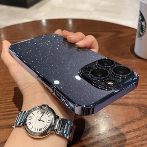 Placcato placcato trasparente Bling Glitter custodia per <span class=keywords><strong>iPhone</strong></span> 16 Pro Max 15 14 13 <span class=keywords><strong>11</strong></span> Cover trasparente antiurto - Product Image 4